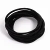 Black Fabric Basic Thin Hair Ties 12-Pack