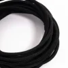 Black Fabric Basic Thin Hair Ties 12-Pack