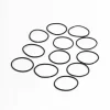 Black Fabric Basic Thin Hair Ties 12-Pack
