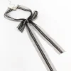 2300-black-fabric-diamante-bow-necklace-1.webp Black Fabric Diamante Bow Necklace
