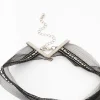 2300-black-fabric-diamante-bow-necklace-3.webp Black Fabric Diamante Bow Necklace