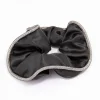Black Fabric Diamante Hair Scrunchie