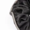 Black Fabric Diamante Hair Scrunchie