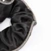 Black Fabric Diamante Hair Scrunchie