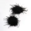 Black Fabric Feather Slapband Bracelet Pack