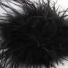 Black Fabric Feather Slapband Bracelet Pack