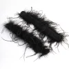 Black Fabric Feather Slapband Bracelet Pack