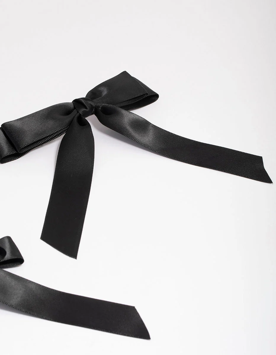 2307-black-fabric-medium-double-loop-hair-bow-clip-pack-3.webp Black Fabric Medium Double Loop Hair Bow Clip Pack