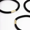 Black Fabric Multi Clamp Hair Tie Pack