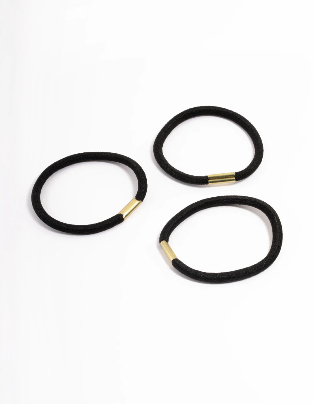 Black Fabric Multi Clamp Hair Tie Pack