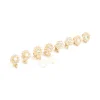Gold Diamante Pearl Floral Clip On Earrings 4-Pack