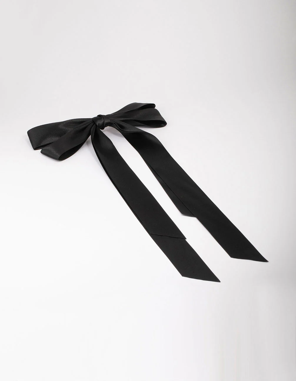 2312-black-fabric-oversized-ribbon-hair-bow-clip-1.webp Black Fabric Oversized Ribbon Hair Bow Clip
