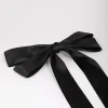 2312-black-fabric-oversized-ribbon-hair-bow-clip-2.webp Black Fabric Oversized Ribbon Hair Bow Clip