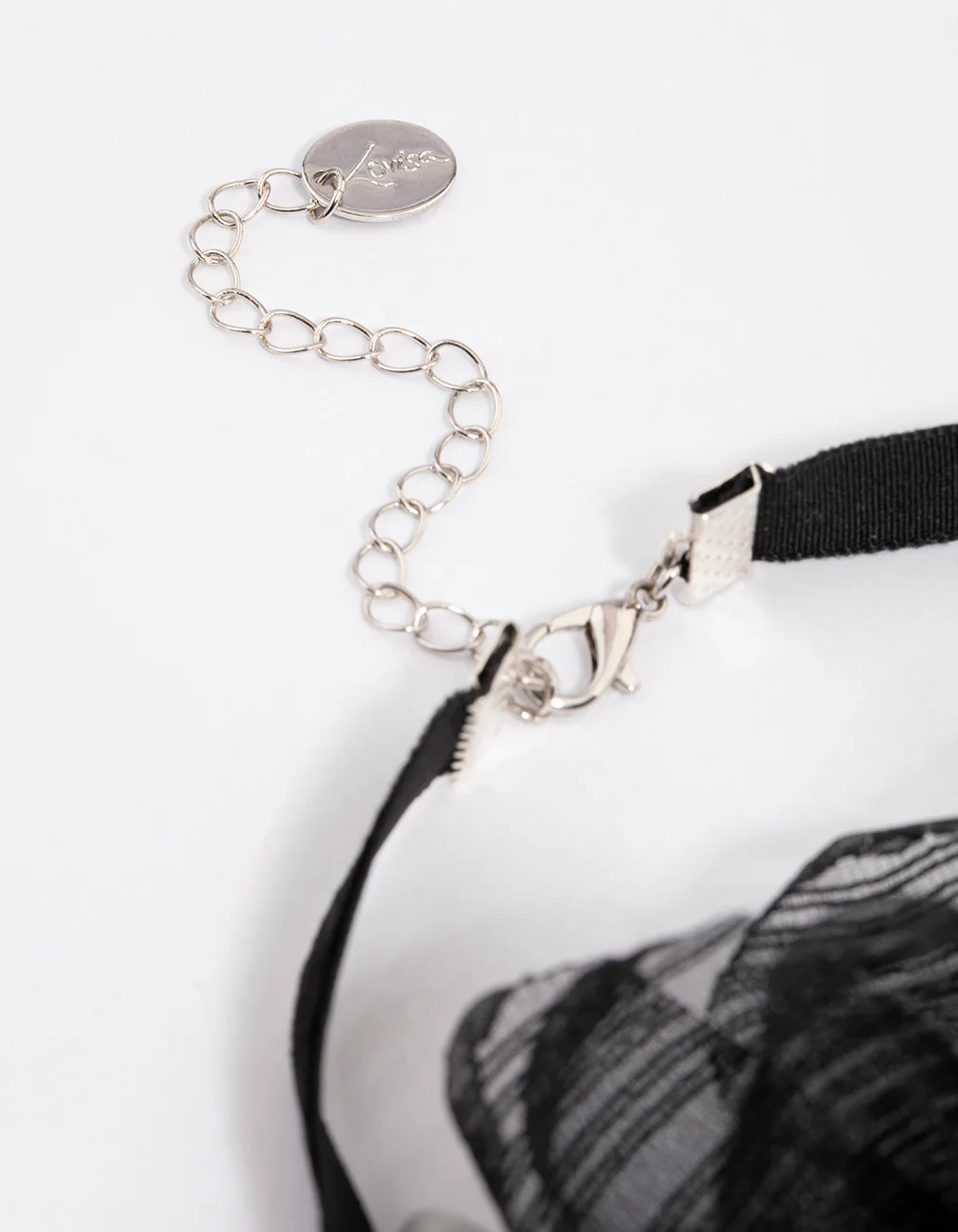 2319-black-fabric-small-rose-decor-choker-3.webp Black Fabric Small Rose Decor Choker