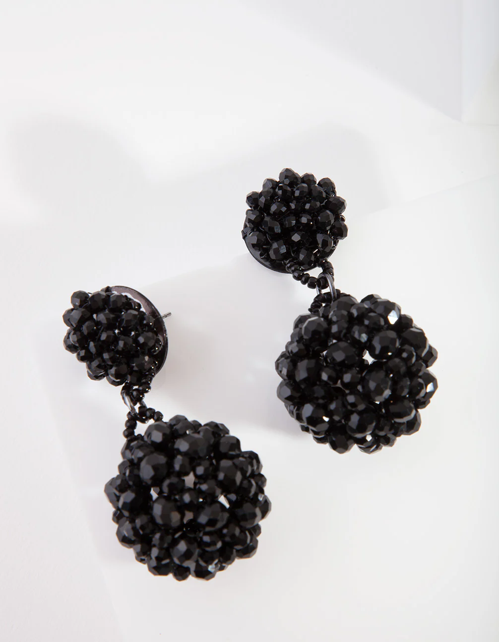 2324-black-faceted-bauble-earrings-2.webp Black Faceted Bauble Earrings