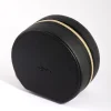 Black Faux Leather Mirror Travel Jewellery Box