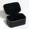Black Faux Leather Rectangle Travel Jewellery Box