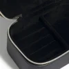 Black Faux Leather Rectangle Travel Jewellery Box