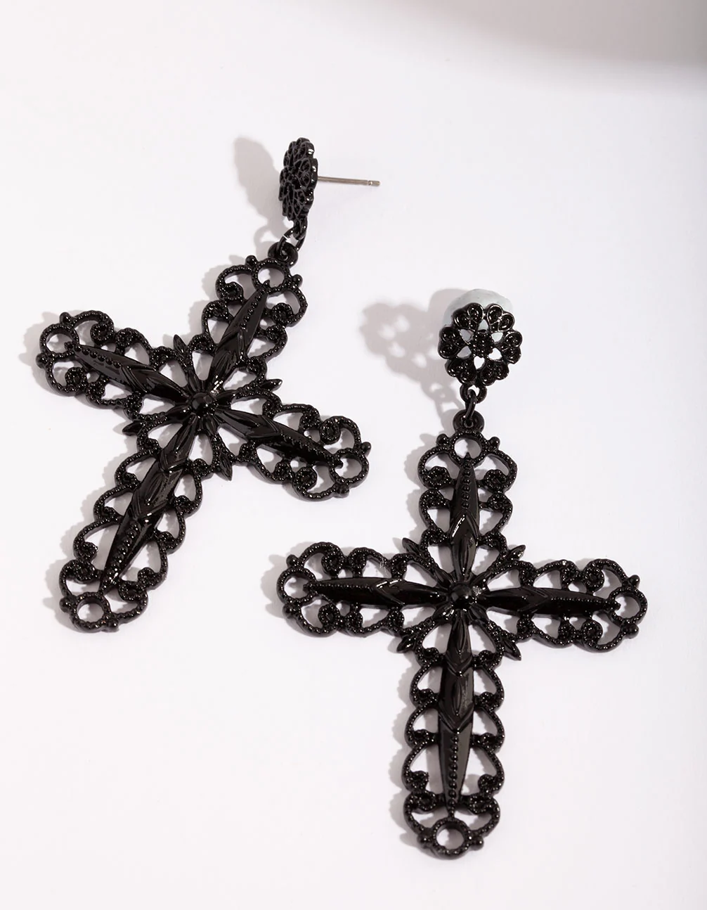 2334-black-filigree-cross-earrings-1.webp Black Filigree Cross Earrings
