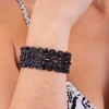 Black Filigree Swirl Stretch Bangle