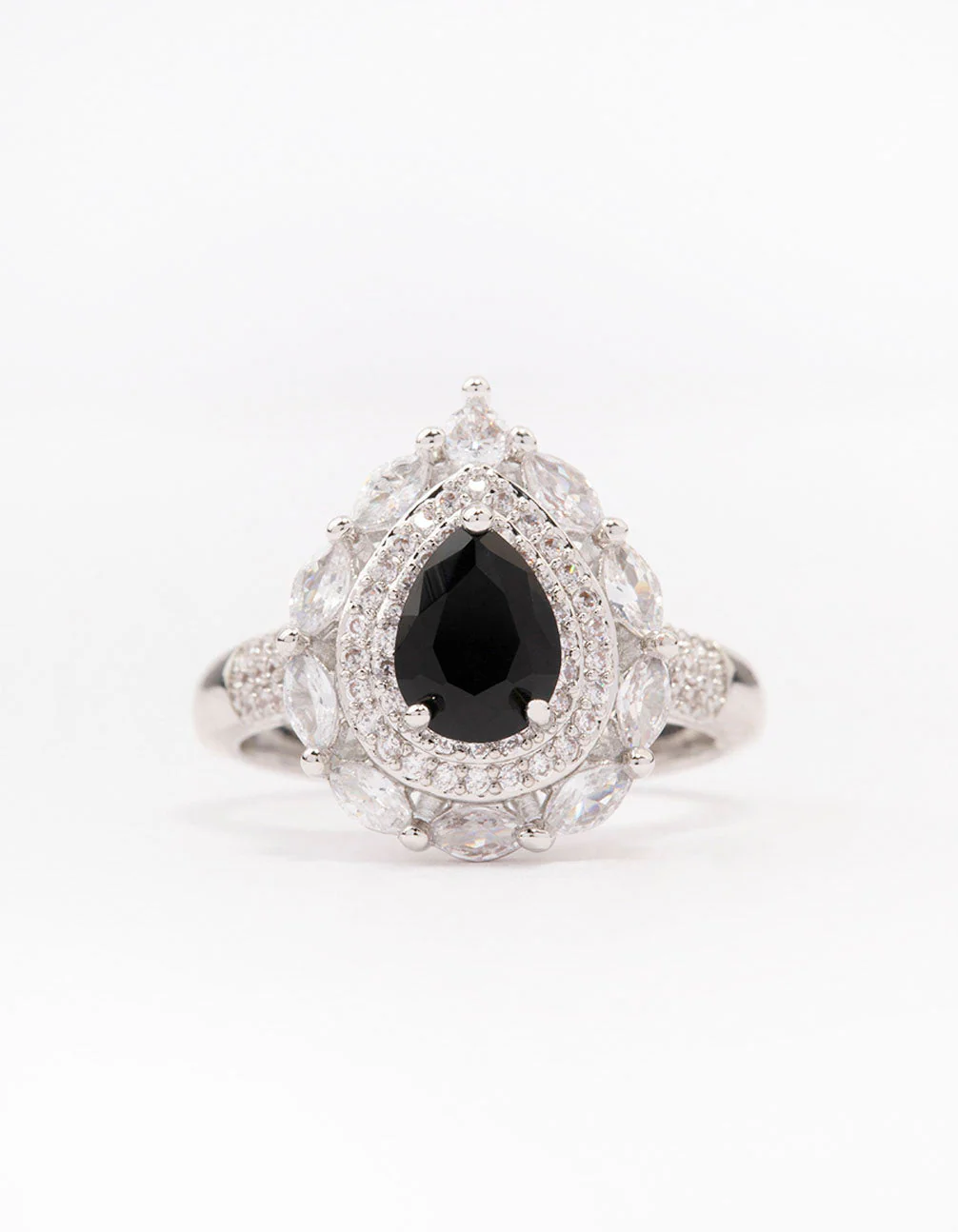 2341-black-flare-pear-cubic-zirconia-ring-3.webp Black Flare Pear Cubic Zirconia Ring
