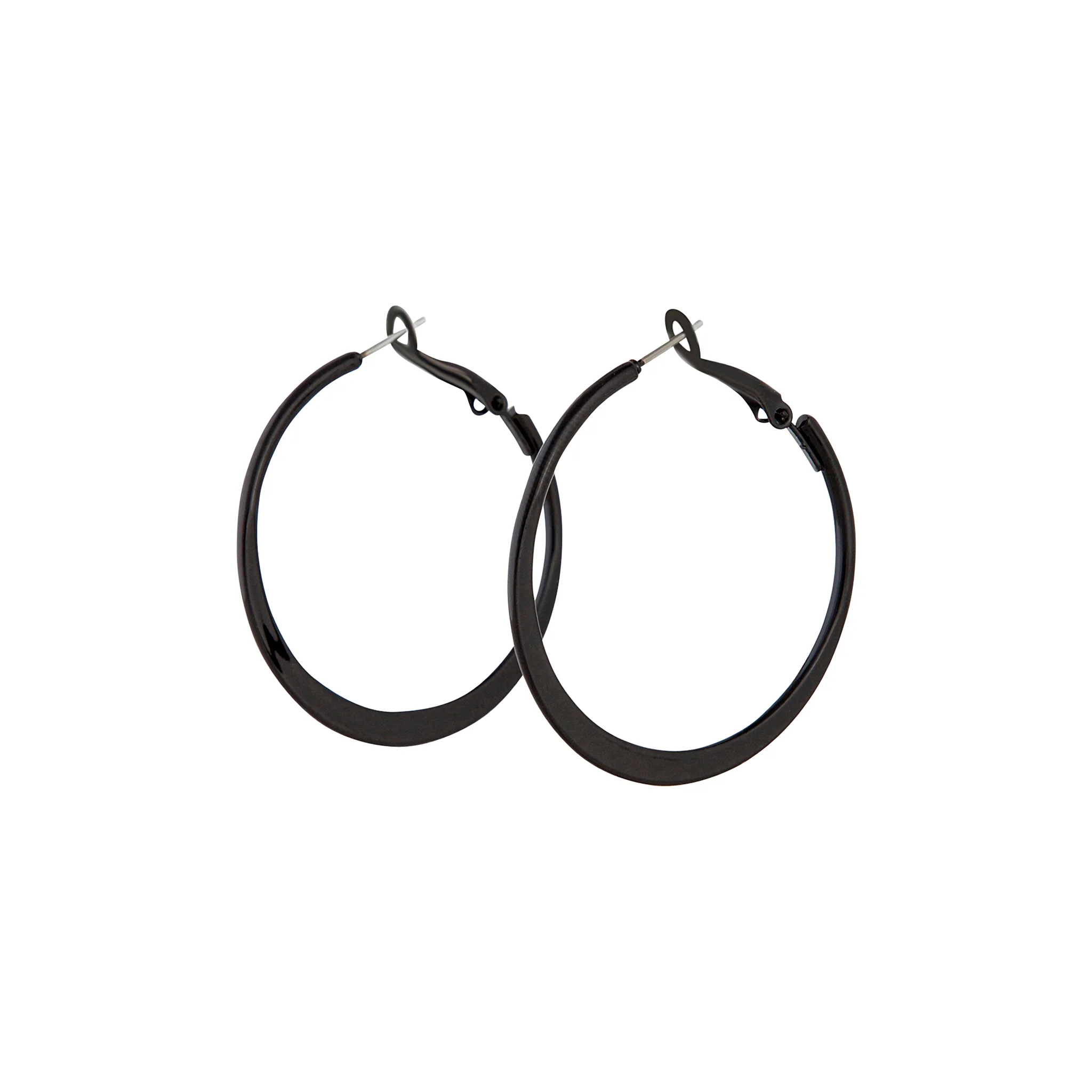 2344-black-flat-bottom-hoop-earrings-2.webp Black Flat Bottom Hoop Earrings
