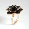 Black Flower Ring