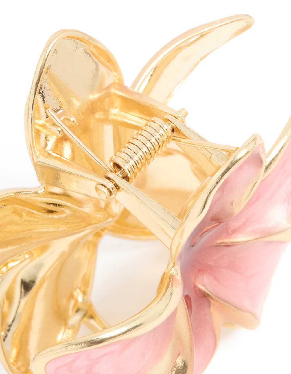 237-gold-dusty-pink-enamel-frangipani-flower-claw-clip-3.webp Gold Dusty Pink Enamel Frangipani Flower Claw Clip