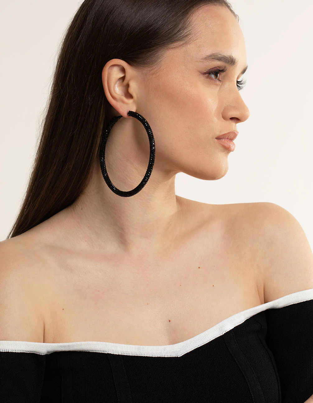 2380-black-jet-85mm-encrusted-hoop-earrings-1.webp Black Jet 85mm Encrusted Hoop Earrings
