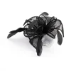 2395-black-looped-sinamay-fascinator-comb-with-feathers-3.webp Black Looped Sinamay Fascinator Comb with Feathers
