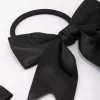 Black Medium Bow Hair Tie Pack