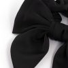 Black Medium Satin Scrunchie
