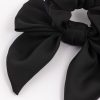 Black Medium Satin Scrunchie
