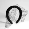 Black Mesh Veil Alice Band