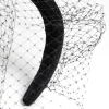 Black Mesh Veil Alice Band