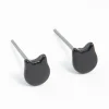Black Micro Cat Stud Earrings