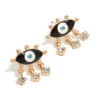Gold Evil Eye Stud Earrings