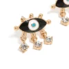 Gold Evil Eye Stud Earrings