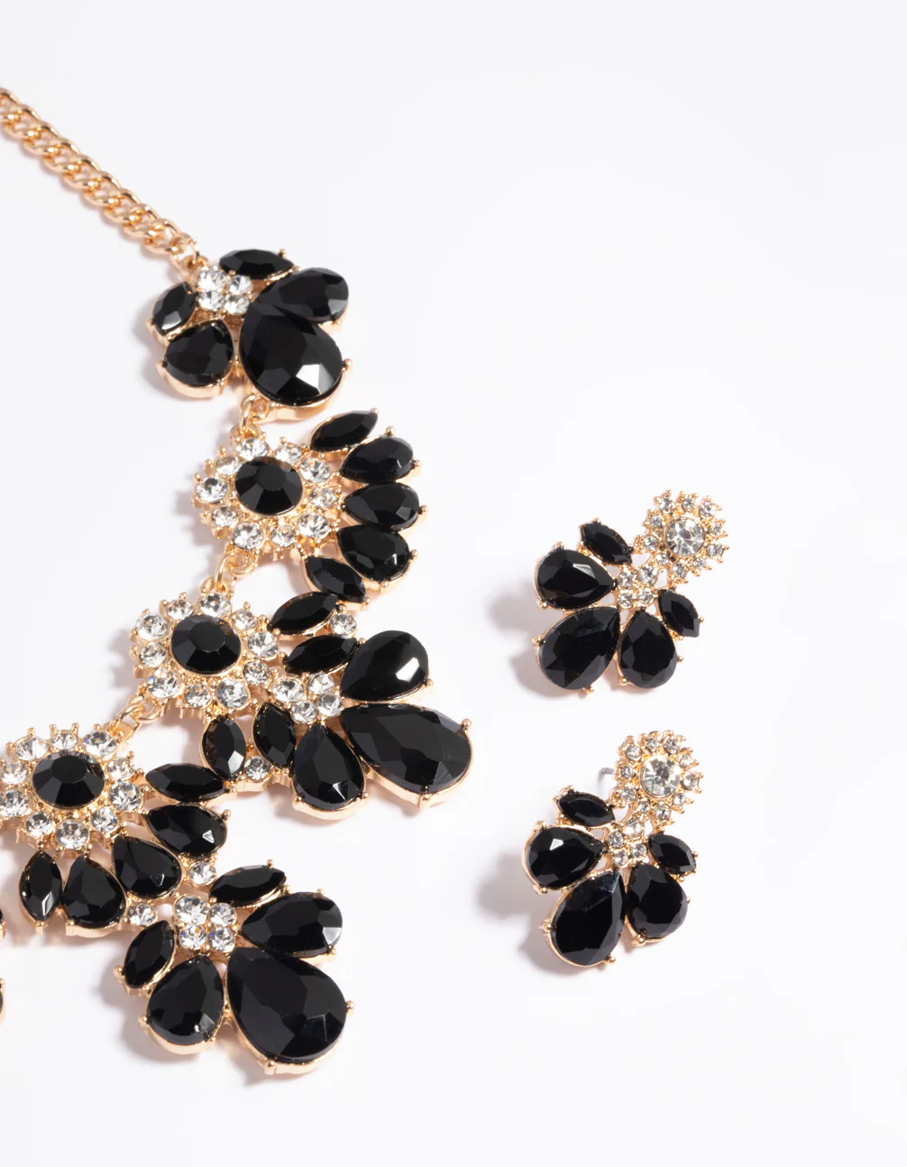 2417-black-mixed-stone-necklace-earrings-set-1.webp Black Mixed Stone Necklace & Earrings Set