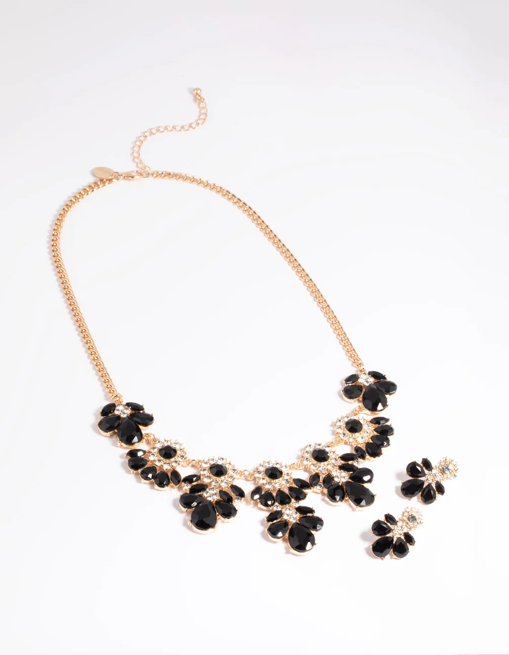 2417-black-mixed-stone-necklace-earrings-set-4.webp Black Mixed Stone Necklace & Earrings Set