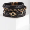 2421-black-multi-strand-cuff-bracelet-1.webp Black Multi Strand Cuff Bracelet