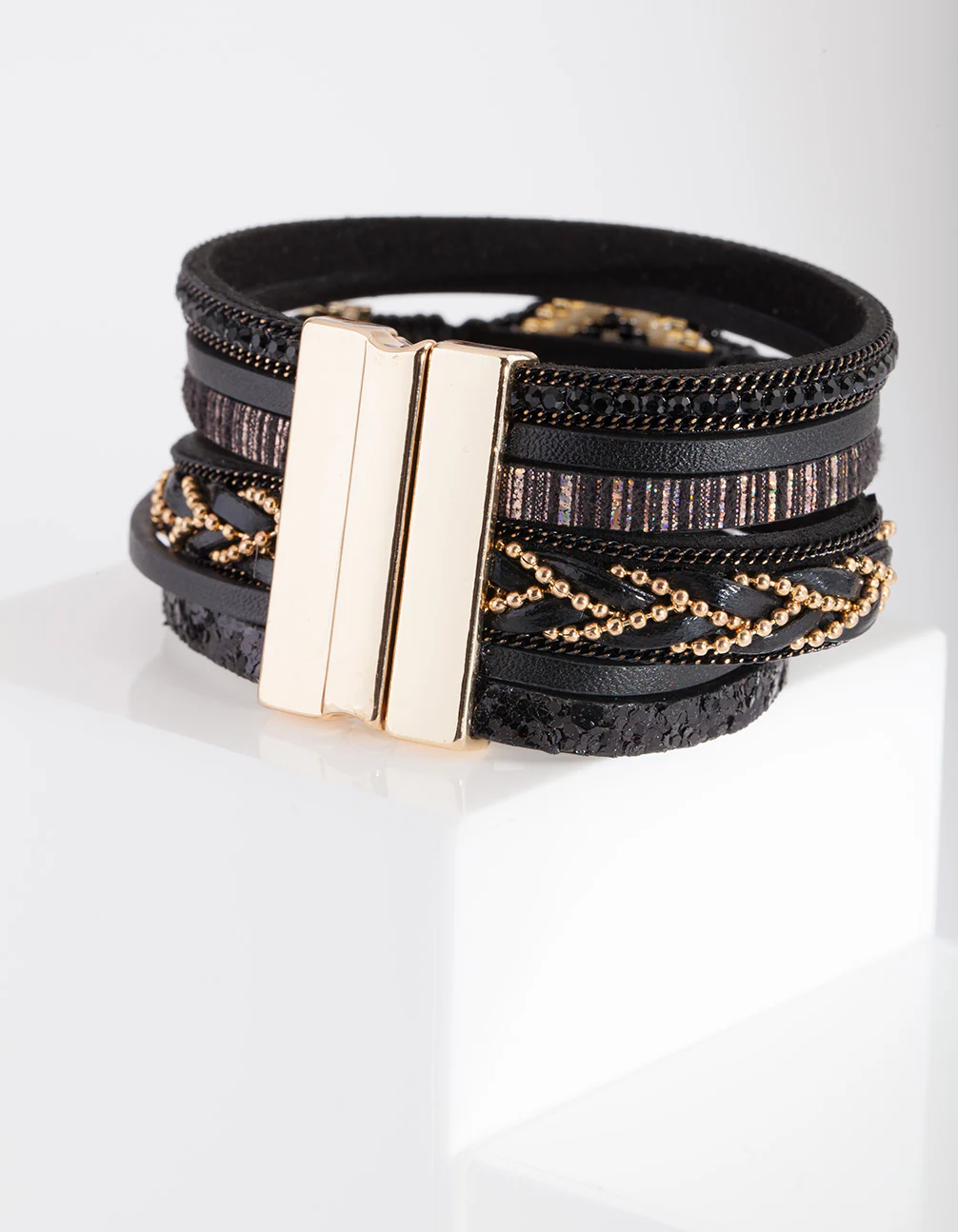 2421-black-multi-strand-cuff-bracelet-2.webp Black Multi Strand Cuff Bracelet