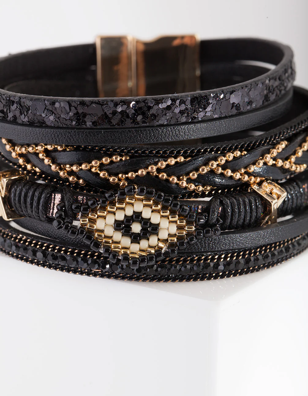 2421-black-multi-strand-cuff-bracelet-3.webp Black Multi Strand Cuff Bracelet