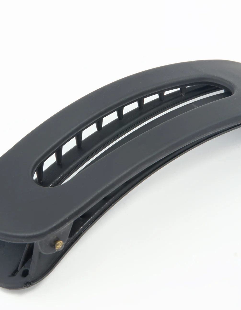 Black Oval Hair Slide Clip