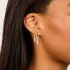 Gold Fish Cubic Zirconia Huggie & Stud Earrings 3-Pack