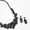 2430-black-paper-diamante-earrings-necklace-jewellery-set-1.webp Black Paper Diamante Earrings & Necklace Jewellery Set