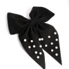 Black Pearl Bow Clip