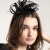 2435-black-petal-looped-mesh-sinamay-fascinator-2.webp Black Petal Looped Mesh Sinamay Fascinator