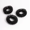 Black Plastic Mini Hair Spiral Pack