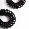 Black Plastic Mini Hair Spiral Pack